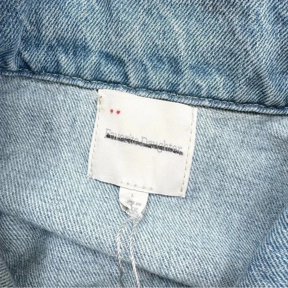 New Favorite Daughter The David Shacket Denim Jean Button Down Blue Large - Picture 5 of 17